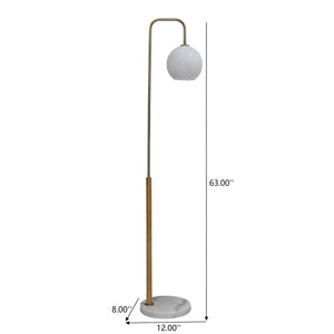 Tall Corner Floor Lamp For Living Room - White