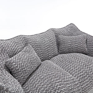 Comfortable Dual Beanbag Chair With High Resilience Foam Core For 2 People