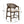 Wooden Frame Counter Stool with Rattan Back - Set of 2