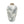 6.7x6.7x11.6' White Ceramic Accent Vase with Gray Floral Design