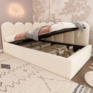 Upholstered Daybed With Metal Slatted Base