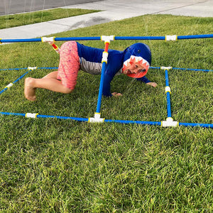 Funphix Medium Outdoors Sprinkles Set with Poles and Hose Fort Kit, Multicolor - TRAPSKI