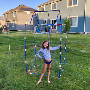 Funphix Medium Outdoors Sprinkles Set with Poles and Hose Fort Kit, Multicolor - TRAPSKI