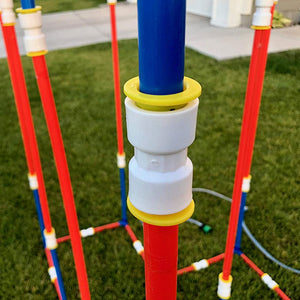 Funphix Medium Outdoors Sprinkles Set with Poles and Hose Fort Kit, Multicolor - TRAPSKI