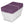 Sterilite Stackable 6 Qt Storage Box Container, Clear, Moda Purple Lid, 5 Pack