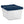 Sterilite Stackable 16 Qt Storage Box Container, Clear, Marine Blue Lid, 2 Pack