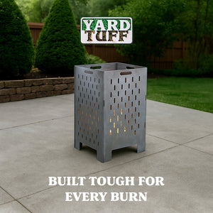 Yard Tuff YTF-202036BC 20 x 20 x 36 Inch Steel Burn Cage with Vent Holes, Gray