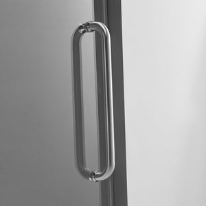 Serene Valley 60 x 66" Big Roller Frameless Sliding Shower Door, Brushed Nickel