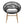 Cyril Outdoor Wicker Papasan Style Dining Chair with Teak Finished Leg and Dark Gray Faux Rattan - Set of 2