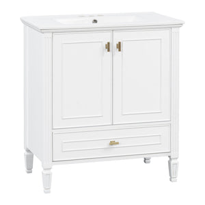 Freestanding Vanity With 1 Drawer & 2 Soft Close Doors With Door Mounted Storage