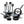 SereneLife 15 Piece Pots and Pans Non Stick Chef Kitchenware Cookware Set, Black