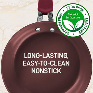 NutriChef 11 Pc Nonstick Diamond Pattern Kitchen Cookware Pot & Pan Set, Purple