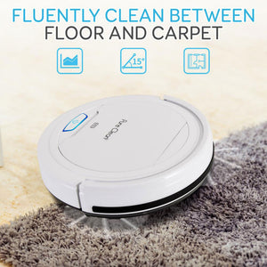 Pure Clean Smart Automatic Robot Vacuum, Cordless Vacuum Cleaner for Home, Gray