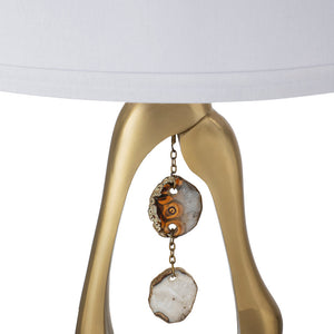 Geode-Inspired Gold Aluminum Table Lamp