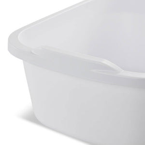 Sterilite Durable Reinforced Plastic 12 Quart Kitchen Dishpan, White (32 Pack)