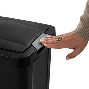 Sterilite 7.5 Gallon TouchTop Wastebasket with Titanium Latch, Black (12 Pack)
