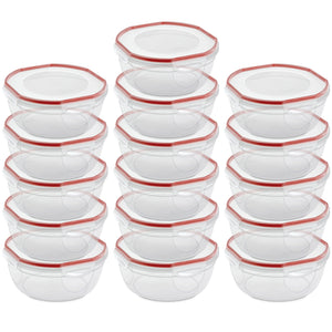 Sterilite Ultra Seal 4.7 Qt Plastic Food Storage Bowl Container w/ Lid (16 Pack)