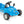 Pilsan 07 302B Herby Pedal Car w/ Moving Mirrors and Horn for Ages 3 & Up, Blue
