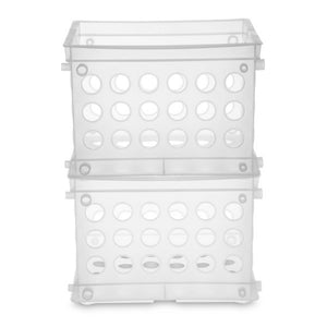 Sterilite Convenient Mini Square Small Storage Organizing Crate, Clear (24 Pack)