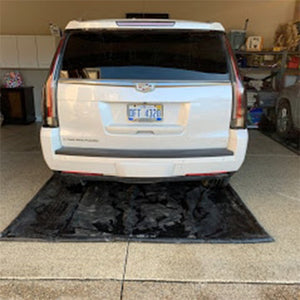 AutoFloorGuard AFG8622 8.5’x22’ Extra Large Heavy Duty Garage Floor Mat for Under Truck for Rain, Ice, and Mud w/ Stay-Put Corner and Telescoping Squeegee - TRAPSKI
