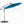 10ft Solar LED Offset Hanging Market Patio Umbrella in Dark Blue
