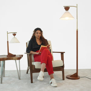 Floor Lamp, Standing Light For Living Room - Brown