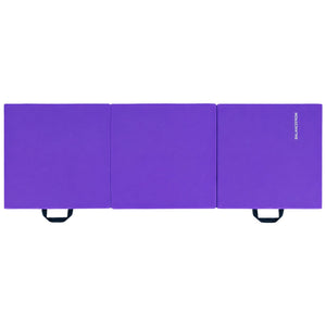 BalanceFrom Fitness GoGym 6x2ft Folding 3 Panel Exercise Mat w/Handles, Purple