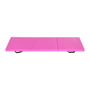 BalanceFrom Fitness GoGym 2 Inch Thick Tri Fold Folding Gymnastics Mat, Pink
