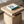 Calder 18' Solid Square Reclaimed Elm Block Plinth Side Table, Heritage Light Natural Brown