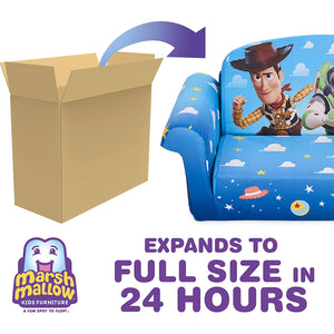 Marshmallow Furniture Kids 2-in-1 Flip Open Foam Compressed Sofa Bed, Toy Story