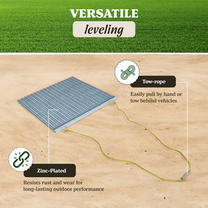 Yard Tuff 35HPDM ATV/UTV 3 x 5 Foot Zinc & Steel Field Surface Leveling Drag Mat - TRAPSKI