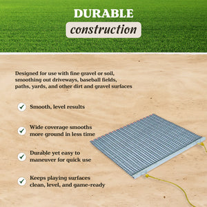 Yard Tuff 35HPDM ATV/UTV 3 x 5 Foot Zinc & Steel Field Surface Leveling Drag Mat - TRAPSKI