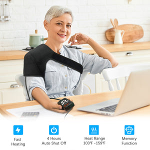 UTK Jade Stone Infrared Shoulder Pain Relief Heating Pad w/ Smart Controller