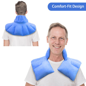 Nalax Neck & Shoulder Microwave Heating Pad with Lavender Aromatherapy, Blue