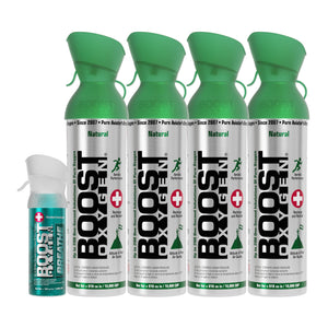 Boost Oxygen Natural 4 Portable Pure Canned Oxygen Canister with 1 Pocket Sized