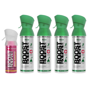 Boost Oxygen Natural 4 Portable Pure Canned Oxygen Canister with 1 Pocket Sized