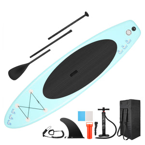 Ancheer iSUP Inflatable Stand Up Paddle Board with Bag and Accessories, Blue