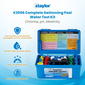 Bestway 24ft x 12ft x 52in Rectangular Frame Family Swimming Pool & Test Kit