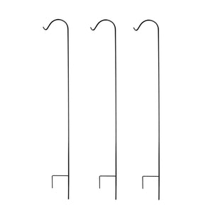 Ashman 92 In Shepherd's Hook Metal Garden Plant Hanger, Black (3 Pack) (2 Pack)