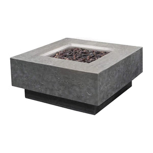 Elementi Manhattan 36" Concrete Outdoor 45,000 BTU Liquid Propane Fire Pit Table