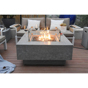 Elementi Manhattan 36" Concrete Outdoor 45,000 BTU Liquid Propane Fire Pit Table
