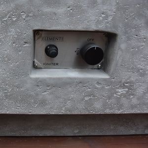 Elementi Manhattan 36" Concrete Outdoor 45,000 BTU Liquid Propane Fire Pit Table