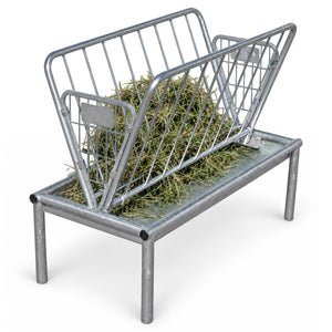 Rugged Ranch Products GV3PF 4 Ft Heavy Duty Galvanized Steel Pasture Feeder