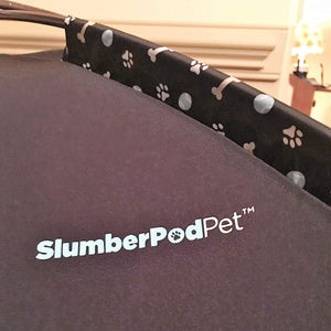 SlumberPod Privacy Pod Portable Polyester Kennel Tent or Pet Bed Cover, Black