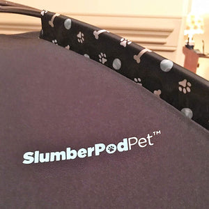 SlumberPod Privacy Pod Portable Polyester Kennel Tent or Pet Bed Cover, Black