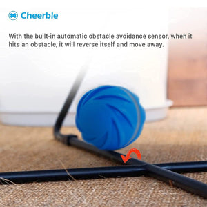 Cheerble Wicked Cyclone Indoor Outdoor Automatic Interactive Dog Toy Ball, Blue