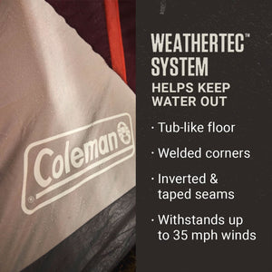 Coleman Skylodge Outdoor WeatherTec System Instant 10 Person Family Camping Tent