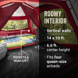 Coleman Skylodge Outdoor WeatherTec System Instant 10 Person Family Camping Tent