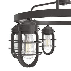 Hunter Fan Company Starklake 6 Bulb Rustic Hanging Chandelier, Noble Bronze