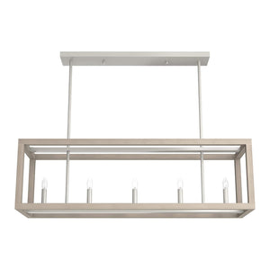Hunter Fan Company Squire Manor 5 Light Ceiling Chandelier in Brushed Nickel - TRAPSKI